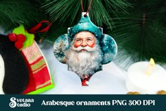 Arabesque Christmas Santa Claus ornament sublimation design
