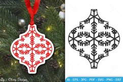 Arabesque Snowflake Ornament SVG | Ornament Christmas SVG Product Image 1