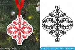 Arabesque Snowflake Ornament SVG | Ornament Christmas SVG Product Image 1