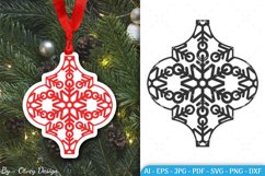 Arabesque Snowflake Ornament SVG | Ornament Christmas SVG Product Image 1