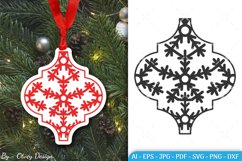 Arabesque Snowflake Ornament SVG | Ornament Christmas SVG Product Image 1