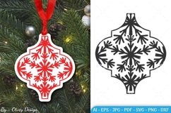 Arabesque Snowflake Ornament SVG | Ornament Christmas SVG Product Image 1