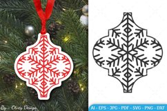 Arabesque Snowflake Ornament SVG | Ornament Christmas SVG Product Image 1