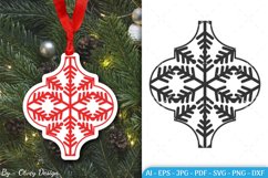 Arabesque Snowflake Ornament SVG | Ornament Christmas SVG Product Image 1