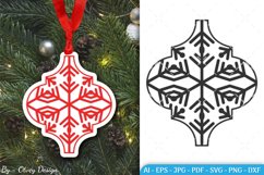 Arabesque Snowflake Ornament SVG | Ornament Christmas SVG Product Image 1