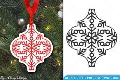 Arabesque Snowflake Ornament SVG | Ornament Christmas SVG Product Image 1
