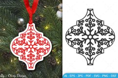 Arabesque Snowflake Ornament SVG | Ornament Christmas SVG Product Image 1