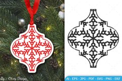 Arabesque Snowflake Ornament SVG | Ornament Christmas SVG Product Image 1