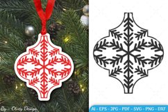 Arabesque Snowflake Ornament SVG | Ornament Christmas SVG Product Image 1