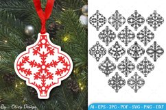 Arabesque Snowflake Ornament SVG | Ornament Christmas BUNDLE Product Image 1