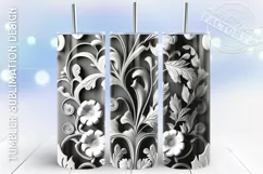 3D tumbler wrap, 3D flower tumbler design Product Image 1