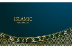 Arabic islamic golden ornament arabesque border background Product Image 1