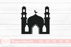 Islamic Mosque Silhouette SVG | Vector Muslim Mosque Product Image 1