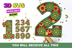 Arabic Numbers 3D SVG Product Image 1