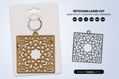 Arabic Pattern Keychain SVG | 4 Digital Laser Cut Template Product Image 4
