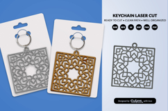 Arabic Pattern Keychain SVG | Digital Laser Cut Template Product Image 2