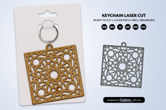Arabic Pattern Keychain SVG | 4 Digital Laser Cut Template Product Image 3