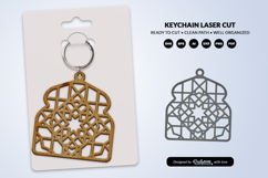 Arabic Arch Pattern Keychain SVG | Digital Laser Cut Te Product Image 1