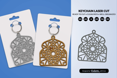 Arabic Arch Pattern Keychain SVG | Digital Laser Cut Product Image 2