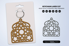 Arabic Arch Pattern Keychain SVG | 4 Digital Laser Cut Te Product Image 5