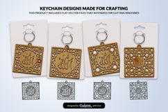 Islamic Mandala Keychain SVG | Digital Laser Cut Product Image 1