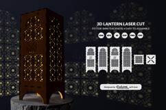Arabic Lantern SVG | Laser Cut Digital Template Product Image 3