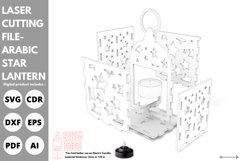 Arabic Star Lantern | laser | svg | 3d | Pendant Light | cut Product Image 2