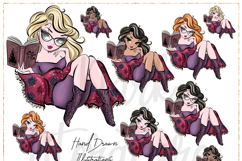 Dark Academia Hand Drawn Clipart Product Image 2