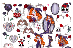 Boujee Witch Hand Drawn Clipart Product Image 3