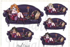Dark Academia Hand Drawn Clipart Product Image 4