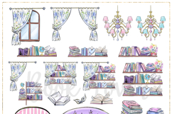 Book Lover Hand Drawn Clipart Product Image 7