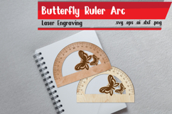 Butterfly Ruler Arch - Ruler Protactor - Wooden Ruler Product Image 1