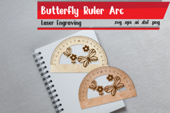 Butterfly Ruler Arch - Ruler Protactor - Wooden Ruler Product Image 1