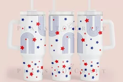 arch star 4th of july  40oz quencher tumbler sublimation full wrap high resolution transparant background