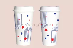 arch stars 4th of july starbucks 16oz hot cup wrap svg presized template for tumbler grande suitable for cricut and silhouette