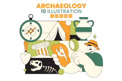 10 Archaeology Vector Illustration Product Image 1