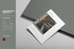 Professional architecture portfolio brochure template with a clean and modern layout. Perfect for architects, architecture firms, interior designers, and creative professionals to showcase projects and portfolios.