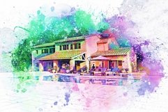Architecture Watercolor Drawing Product Image 3