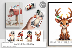 Arctic Antics Animals Digital Paper Product Image 1