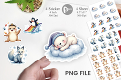 Arctic Cuties Whimsical Sticker Product Image 1