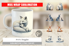 Arctic Snuggles Winter Animal Mug Wrap Product Image 1