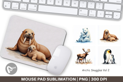 Arctic Snuggles Winter Animal Mouse Pad Product Image 1