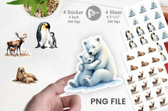 Arctic Snuggles Winter Animal Sticker Product Image 1