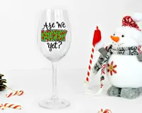 Christmas Wine Glass SVG, Christmas Wine Saying, Holiday SVG Product Image 3