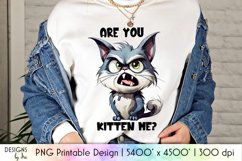 Grumpy Cat Funny Sublimation | Sarcastic Quote Printable PNG Product Image 1