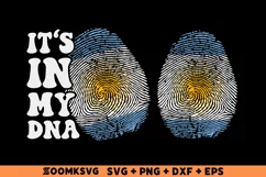 It's in my DNA Argentina Flag Fingerprint PNG, SVG Product Image 1