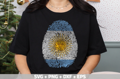 Argentina SVG | Argentina Flag Fingerprint | SVG PNG DXF EPS Product Image 1