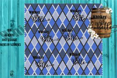 Blue Argyle Ombre SS16 30oz Rhinestone Pattern Product Image 1