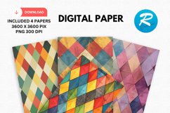 Argyle Digital Paper, Argyle Background Product Image 1