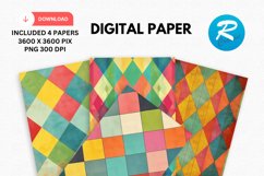 Argyle Digital Paper, Argyle Background Product Image 1